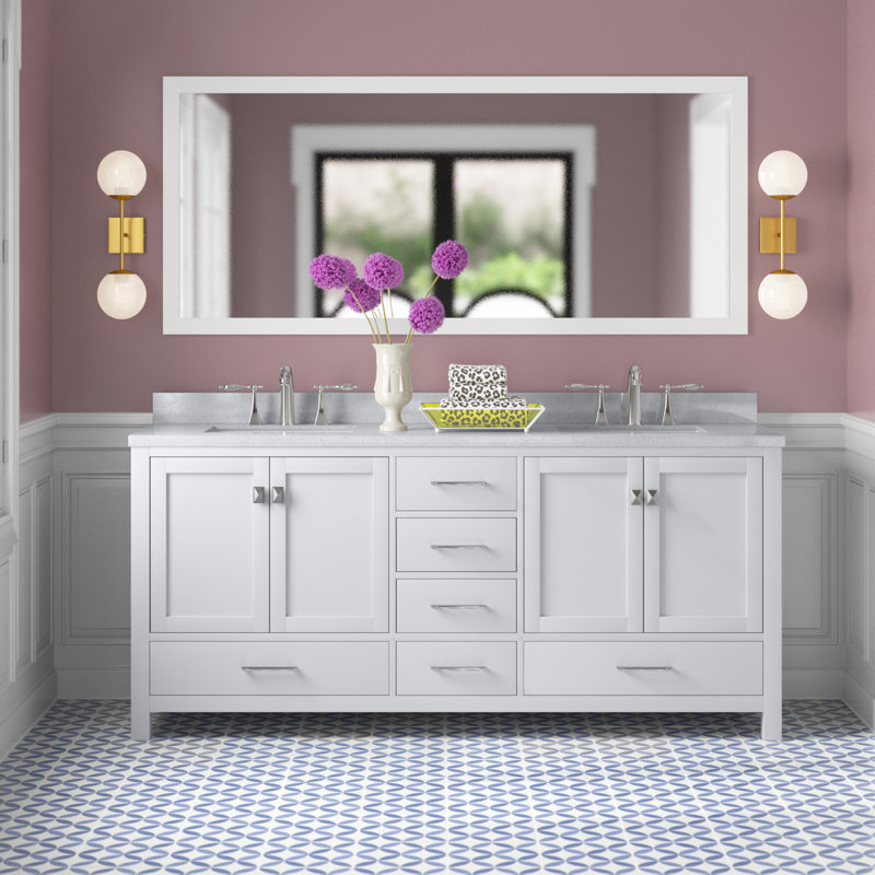 Etta Avenue™ Taya 72'' Freestanding Double Bathroom Vanity with Quartz
